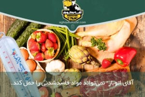 آقای اتوبار® نمی‌تواند مواد فاسدشدنی را حمل کند.